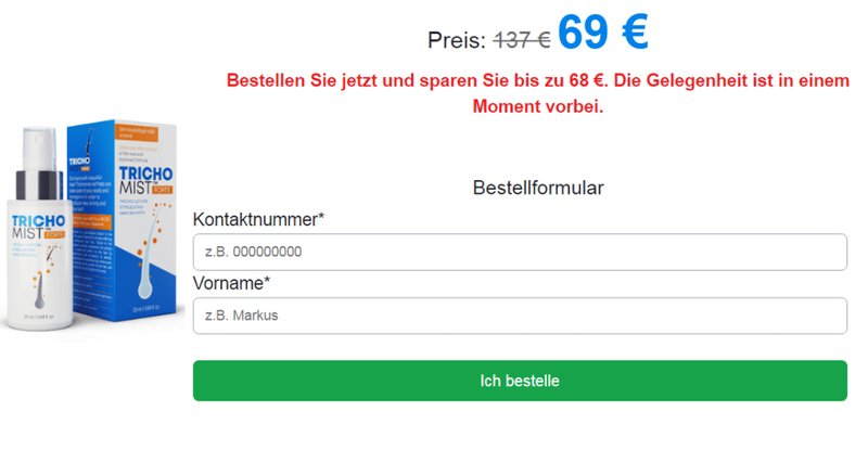 Trichomist forte cena, trichomist forte allegro